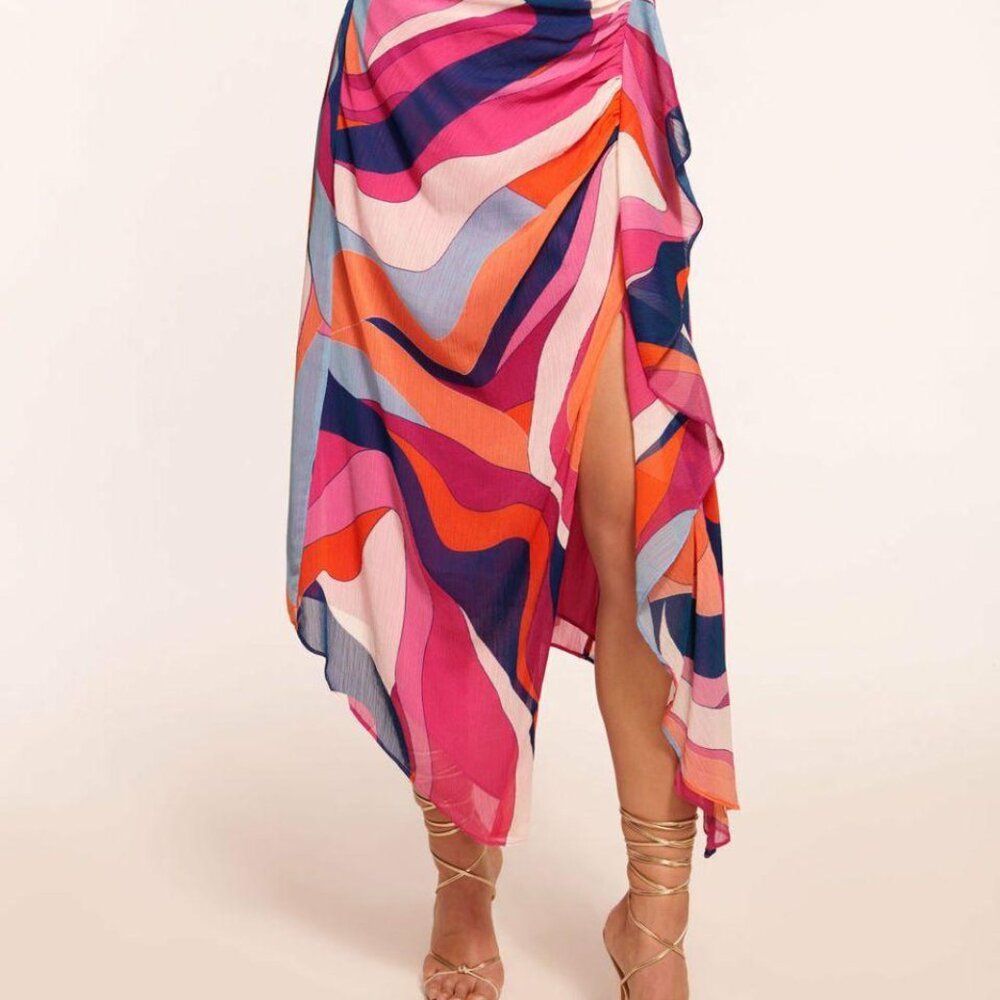 Ramy Brook Printed Kai Slit Midi Skirt, 6 - NEVER WORN NWT Retail $425